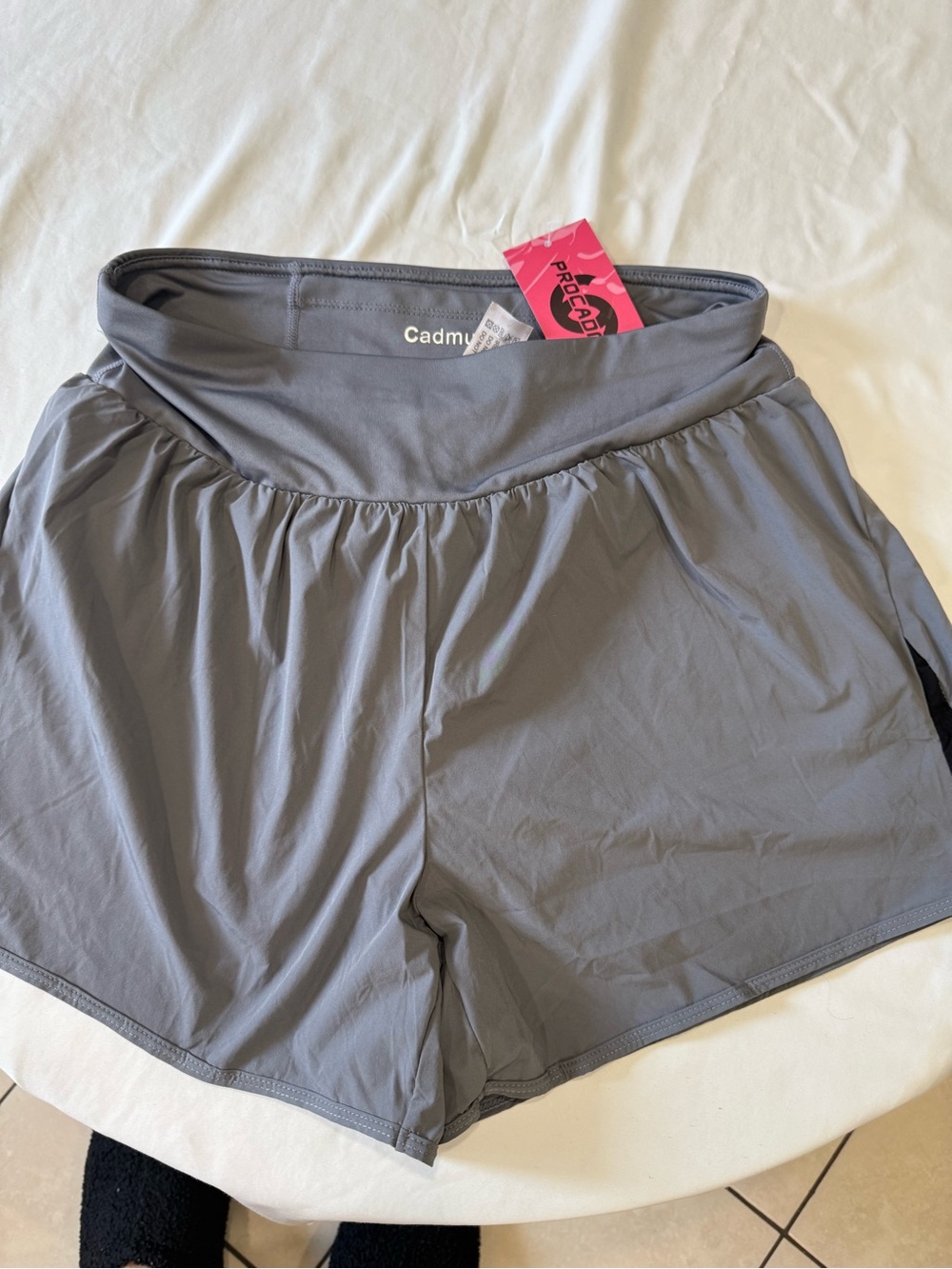 ADMU Women's Gray V-Front Athletic Shorts